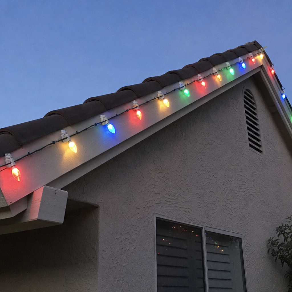Featured image for “How to Attach Christmas Lights to Stucco in Albuquerque”